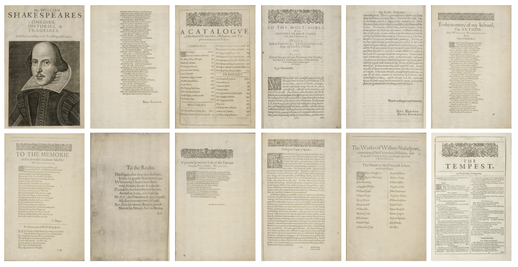 foliopages Extracts from the First Folio
