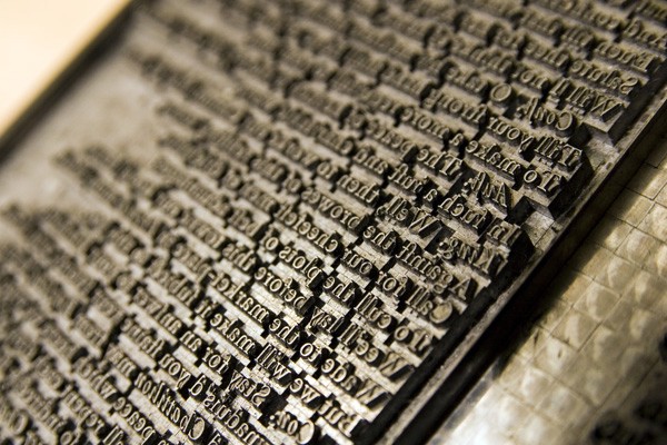 A piece of a printing press
