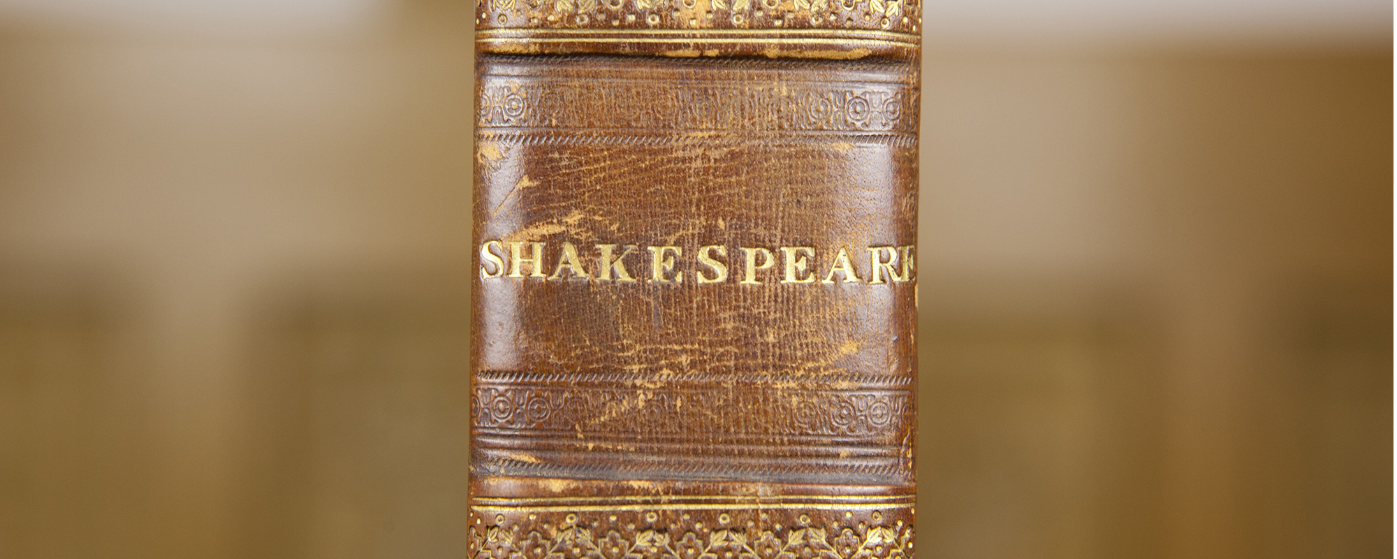Research Resources The spine of a book with the word Shakespeare written on it