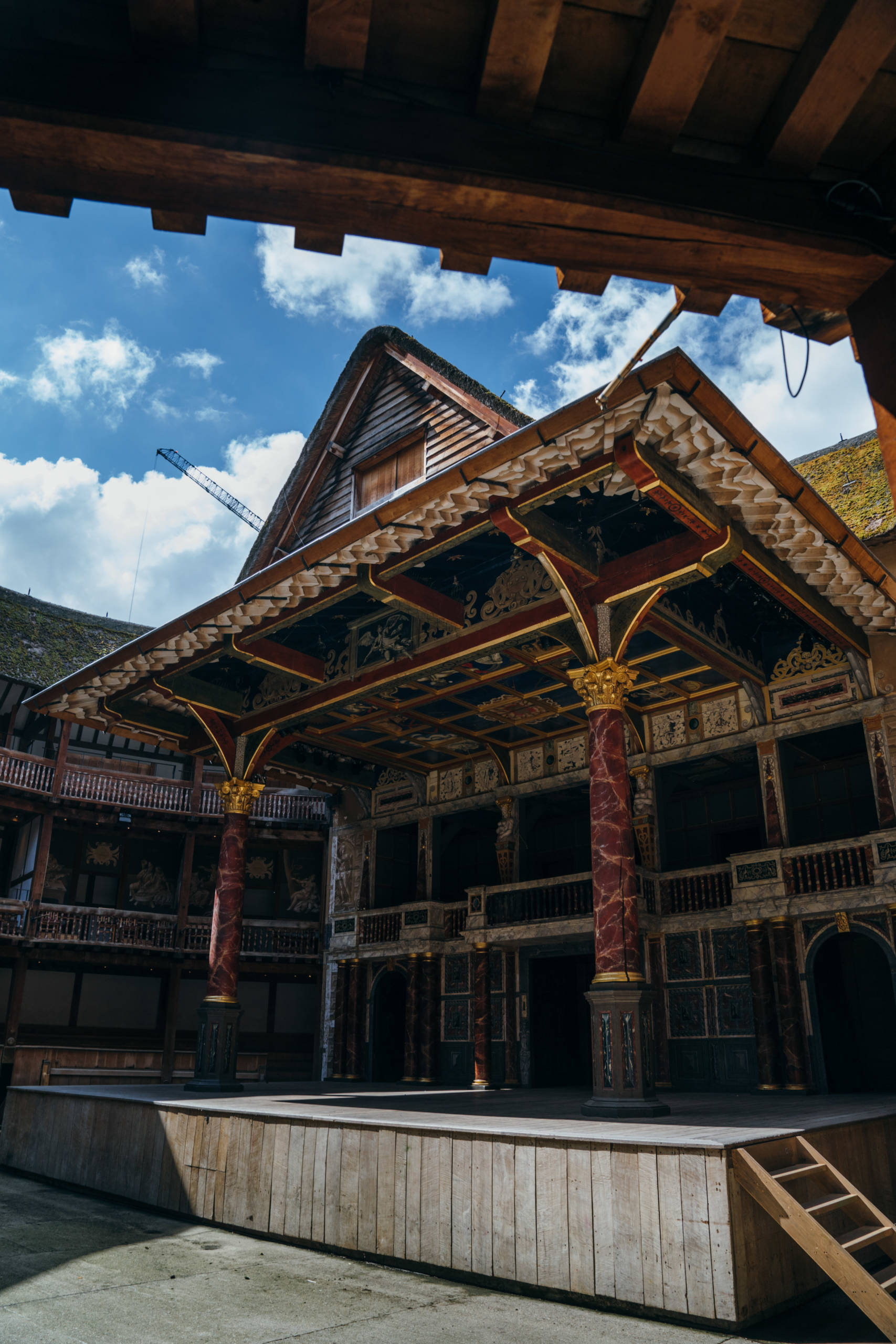 Our Empty Theatres Helen Murray Shakespeare's Globe 7 An outdoor stage of an open air theatre