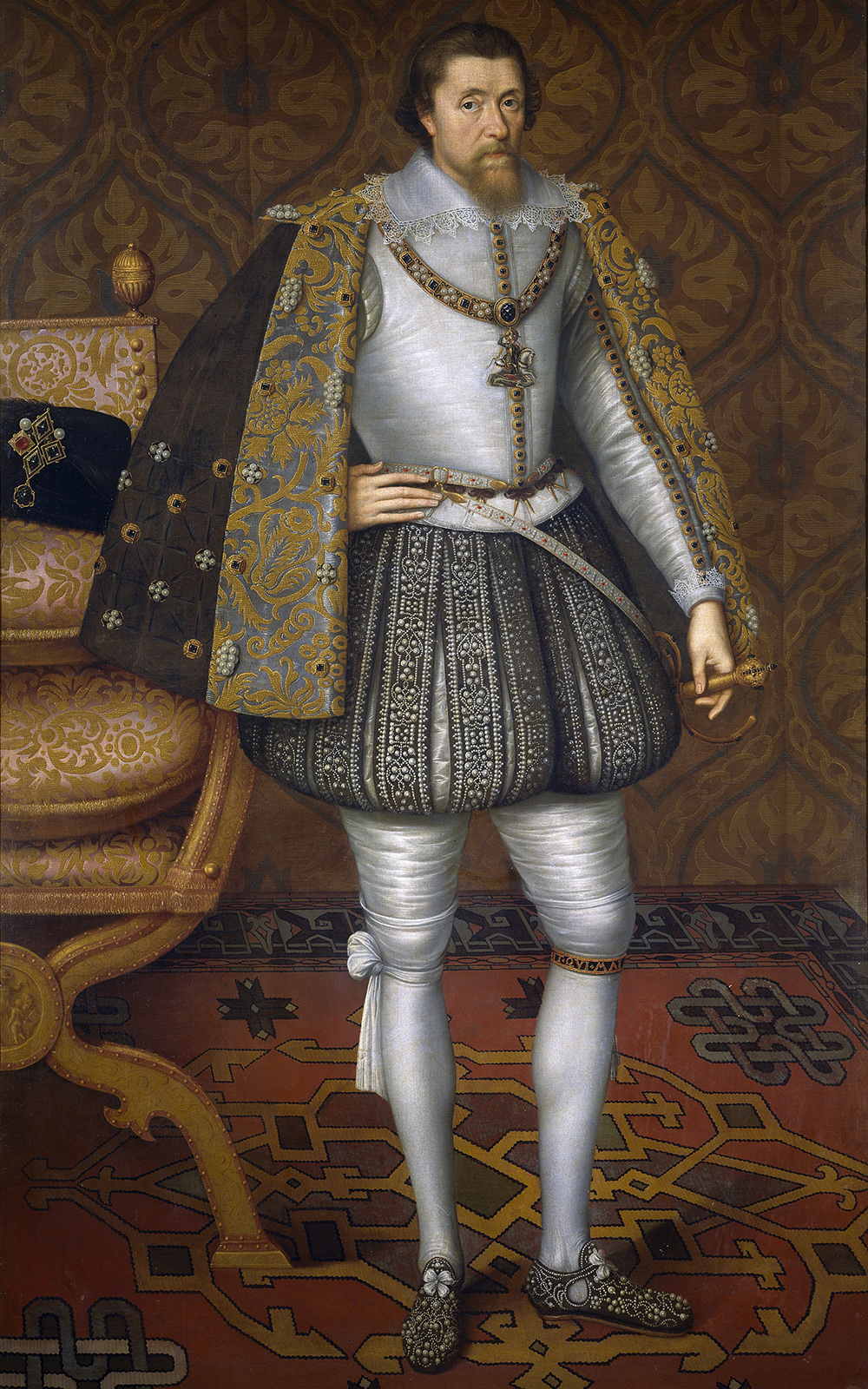 Painting of King James I of England.